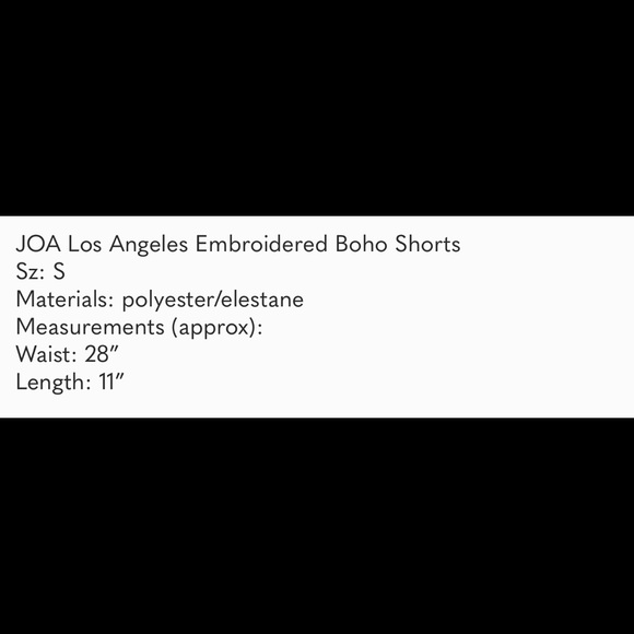 JOA Los Angeles Embroidered Boho Shorts - Picture 7 of 7